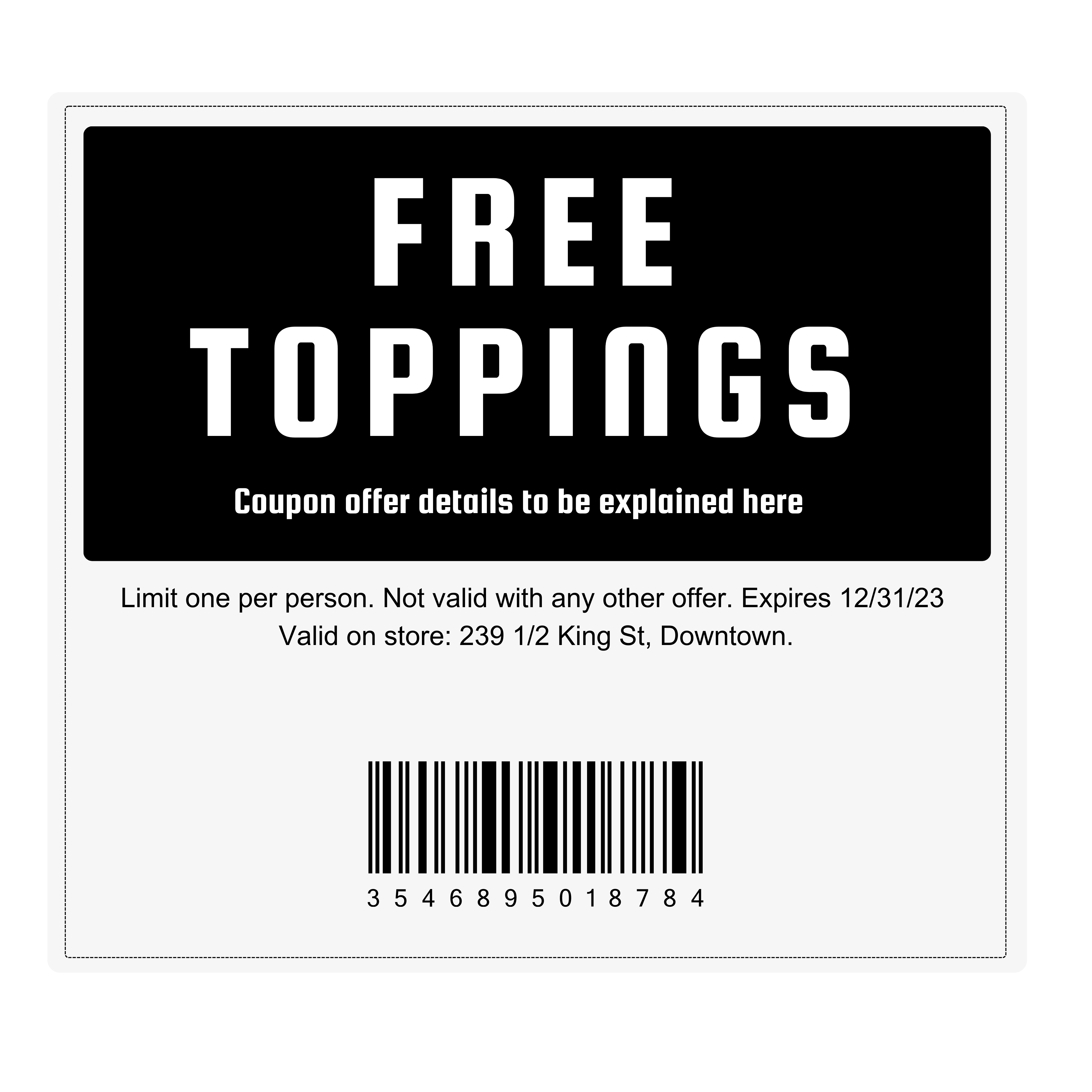 Free Sample, Coupon Required to make it Free, Limit one per household